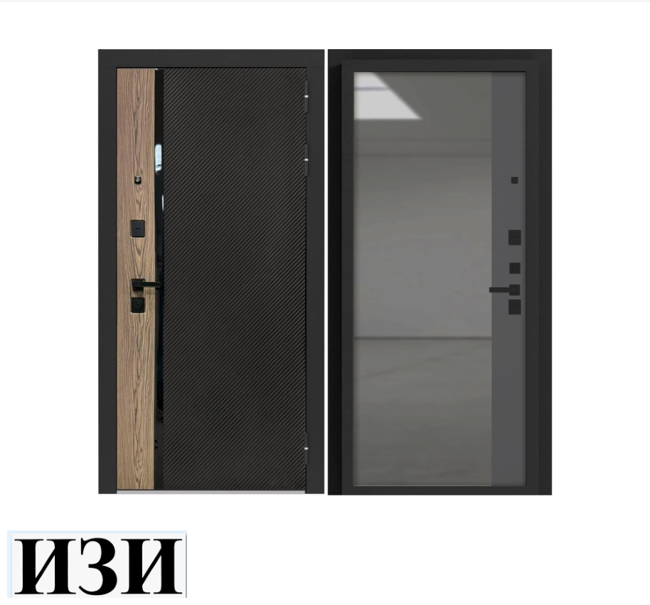 ВХОДНЫЕ ДВЕРИ Сигма зеркало графит! дверь для квартиры ПОРОГ:НЕРЖАВЕЙКА 